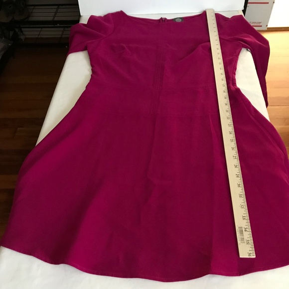 VINCE CAMUTO Fit & Flare Dress Long Sleeve Magenta Pink Women's Plus Size 14 - Picture 16 of 16